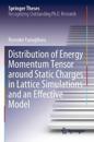 Distribution of Energy Momentum Tensor around Static Charges in Lattice Simulations and an Effective Model