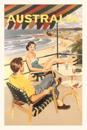 Vintage Journal Couple In Australia Travel Poster
