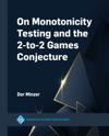 On Monotonicity Testing and the 2-to-2 Games Conjecture