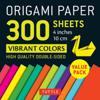 Origami Paper 300 sheets Vibrant Colors 4" (10 cm)
