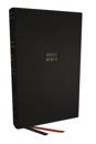 NKJV, Single-Column Reference Bible, Verse-by-verse, Black Bonded Leather, Red Letter, Comfort Print