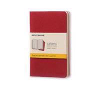 Moleskine Squared Cahier - Red Cover (3 Set)