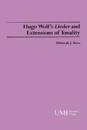 Hugo Wolf's Lieder and Extensions of Tonality
