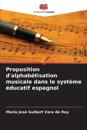 Proposition d'alphabétisation musicale dans le système éducatif espagnol
