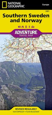 National Geographic Adventure Map Southern Norway and Sweden