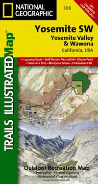 National Geographic Trails Illustrated Map Yosemite SW