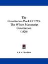 The Constitution Book Of 1723