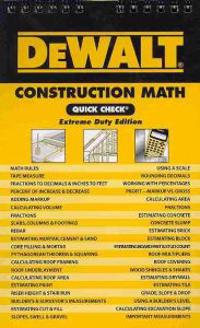 Dewalt Construction Math Quick Check