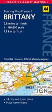 AA Touring Map France Brittany