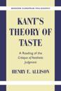 Kant's Theory of Taste