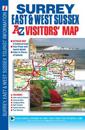 Surrey, East and West Sussex A-Z Visitors' Map