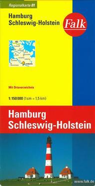Falk Regionalkarten Deutschland Blad 1: Hamburg / Schleswig-Holstein