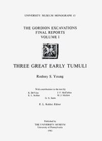 The Gordion Excavations Final Reports