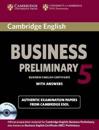 Cambridge English Business 5 Preliminary Self-study Pack (Student's Book with Answers and Audio CD)