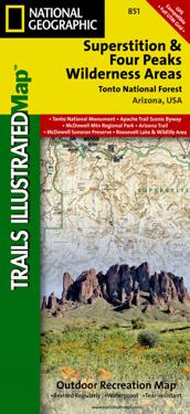 National Geographic Trails Illustrated Map Superstition & Four Peaks Wilderness Areas, Tonto National Forest