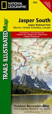 National Geographic Jasper South Jasper National Park Map