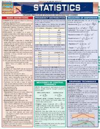 Statistics Laminate Reference Chart: Parameters, Variables, Intervals, Proportions