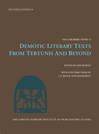 Demotic Literary Texts from the Tebtunis Temple Library and Elsewhere