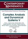 Complex Analysis and Dynamical Systems V