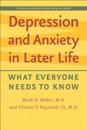 Depression and Anxiety in Later Life