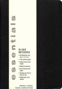 Essentials Black Small Blank Notebook